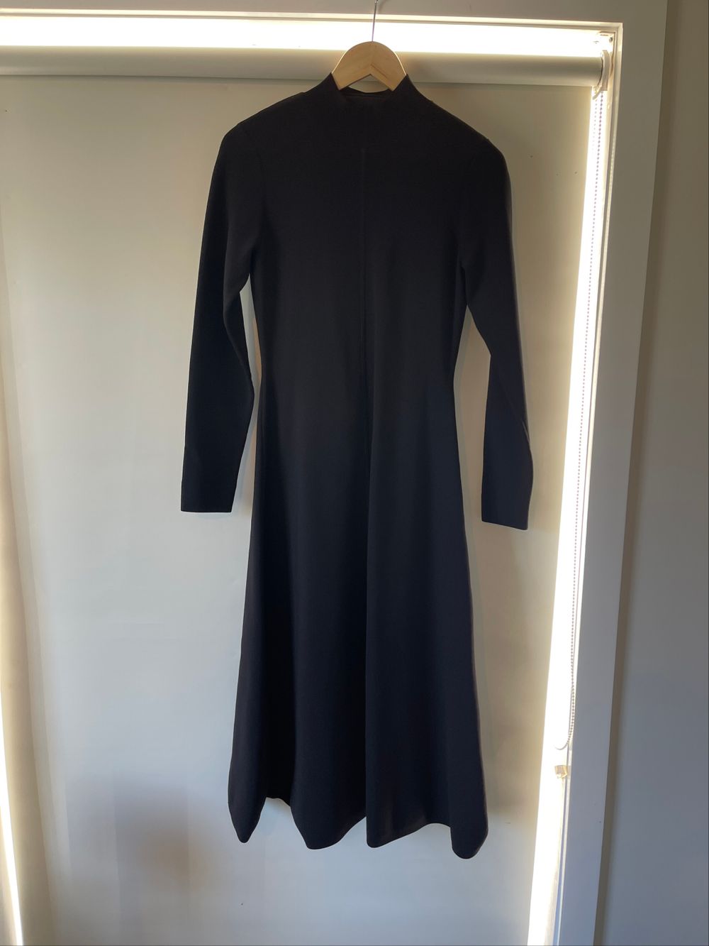 Aje. Black Long Sleeve Midi Dress