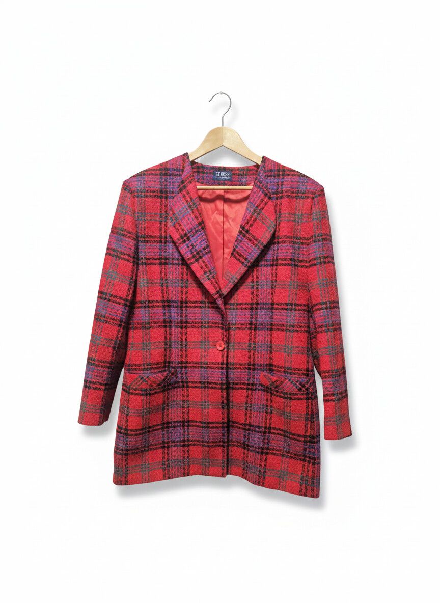 Eloise Red Plaid Blazer
