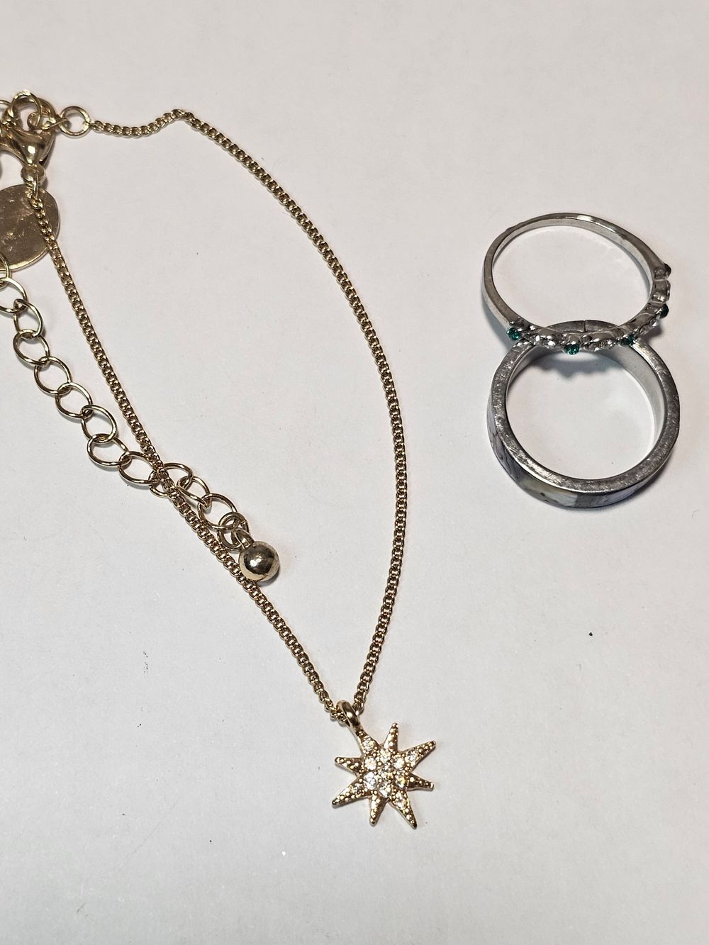 Celestial Bracelet & Ring Set – Star Accents, Interlinked Rings (2 Rings + Bracelet)