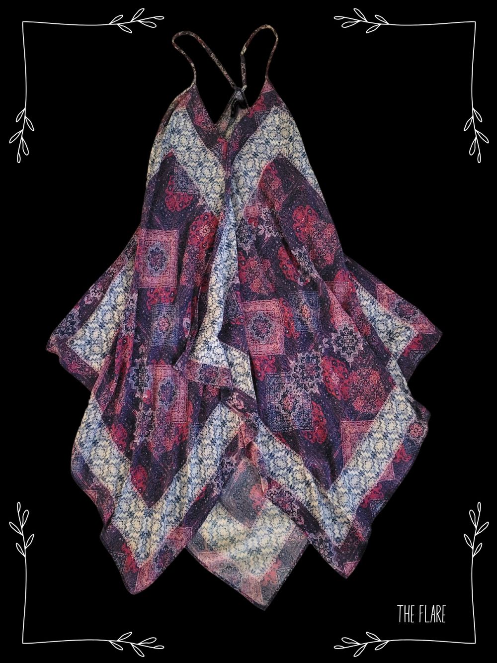 100% Silk Handkerchief Hem Dress – Size M/L