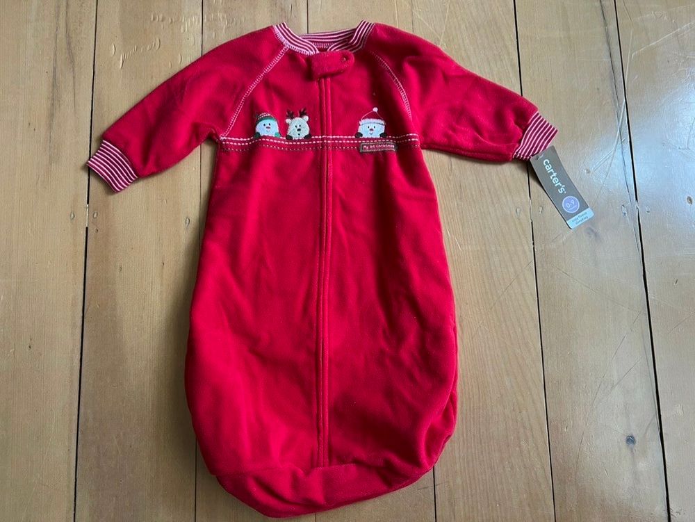 My first Christmas cozy fleece sleepbag (0-9 months)
