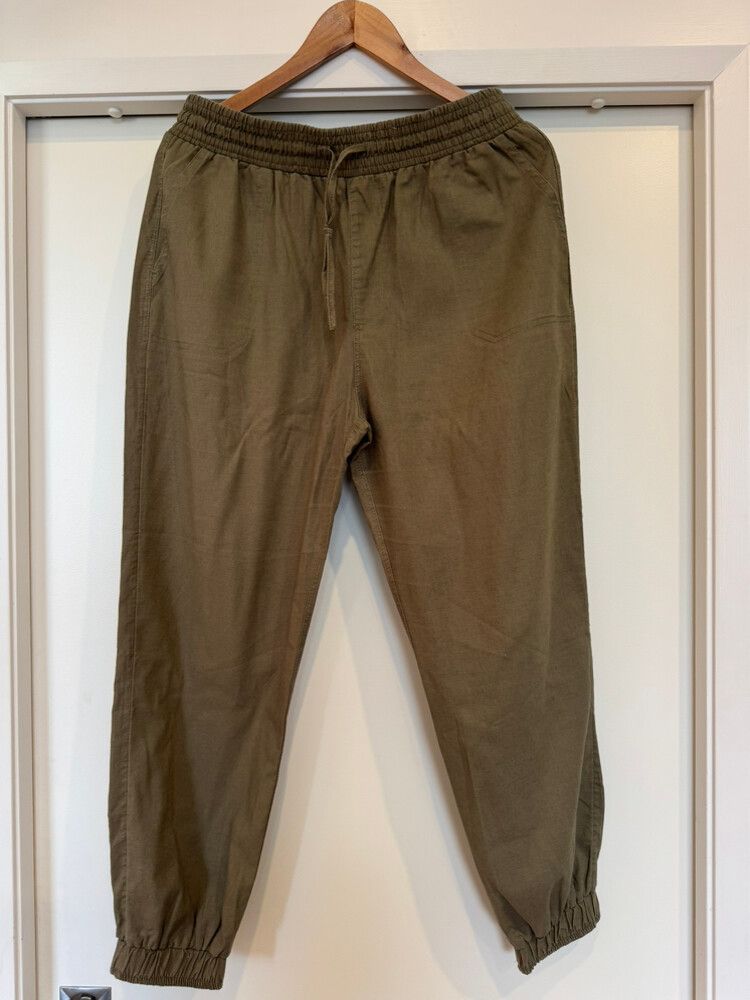 Sass khaki linen pants