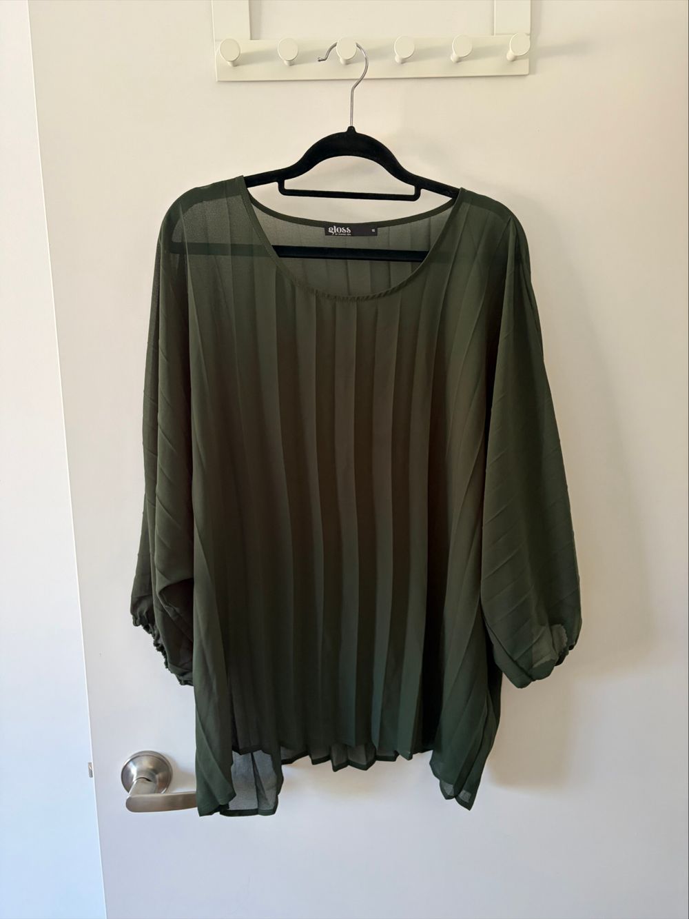 Gloss by Shine On Sheer Pleated Top