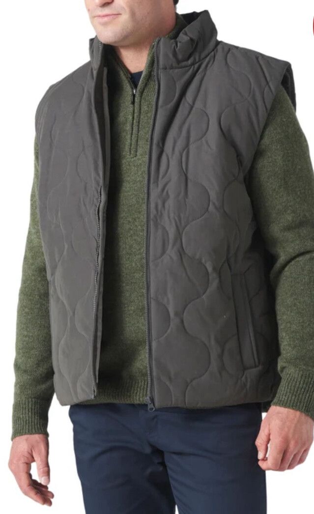 3 Wise Men Briggs Quilted Vest - Grey