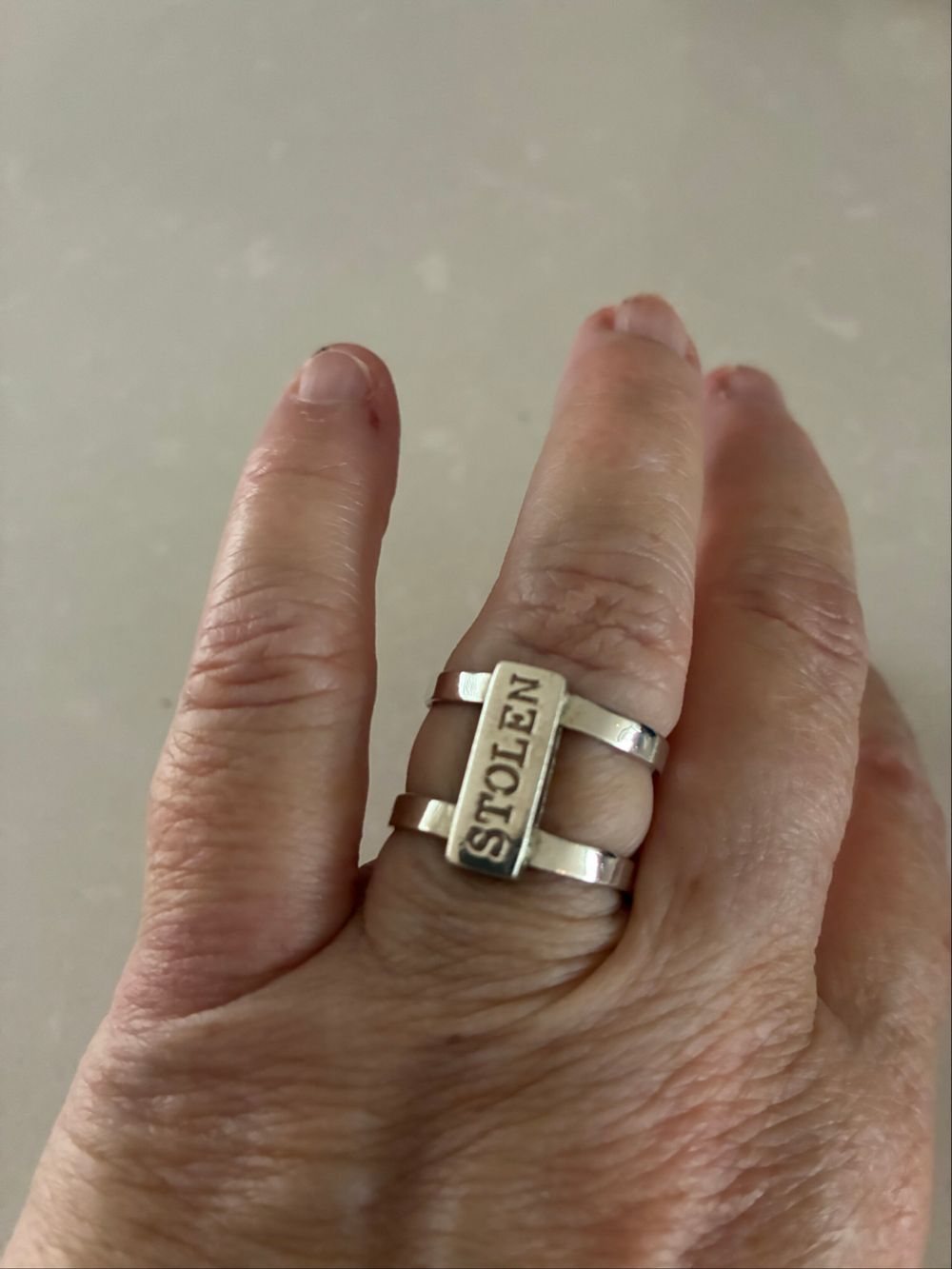 Silver Stolen Girlfriend Ring