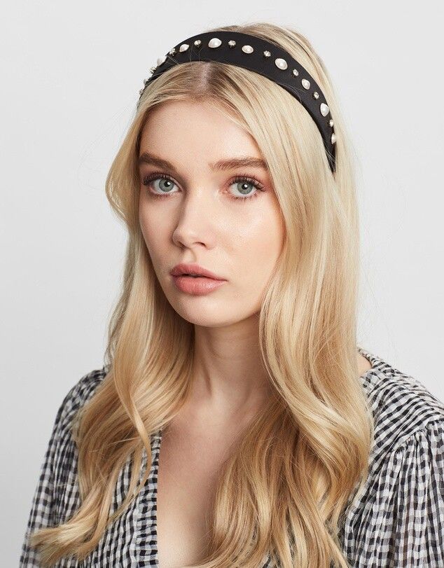 Brand New Luxury Black Jewel Pearl Headband