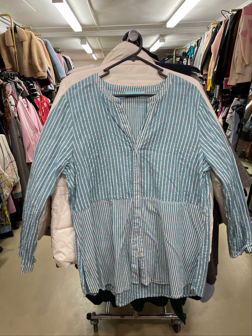 Excellent Pure Cotton Mint Causal Euro Holiday Style Shirt Size 14