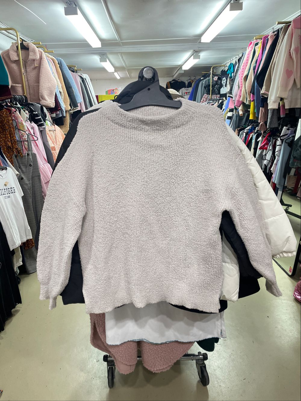 Brand New Unique Oat White Crew Neck Soft & Sponge Sweater Size 8-10