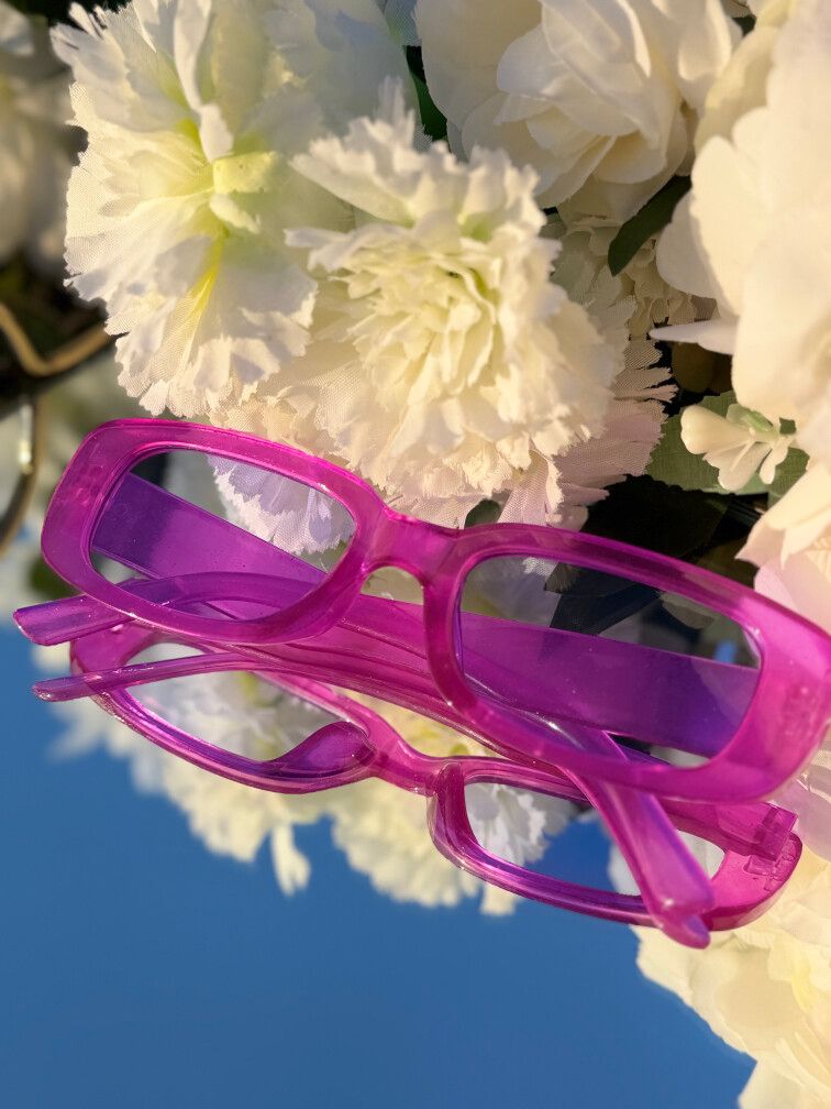 Brand New Pink Rectangular Sunglasses