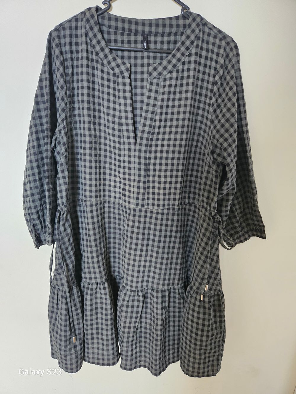 Staple the label Khaki Gingham Dress