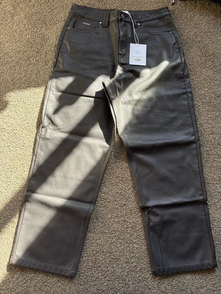 I Love Ugly Faux Leather Edgar Pants