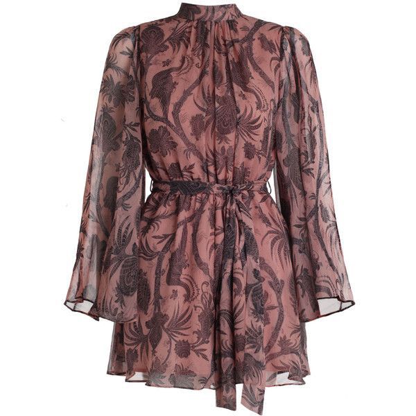 Zimmermann Karmic Flare Sleeve Playsuit in a Bird Chintz print Size 0 / Aus 8