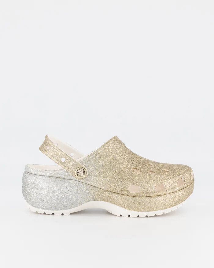 Womens Classic Platform Ombre Glitter Clog