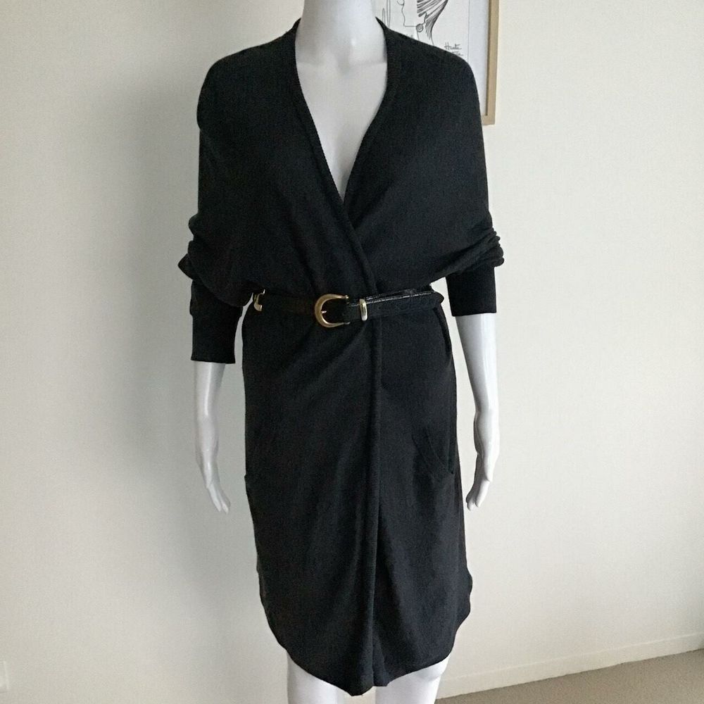 Halogen (a Nordstrom brand) slate grey long cardigan/Size: L