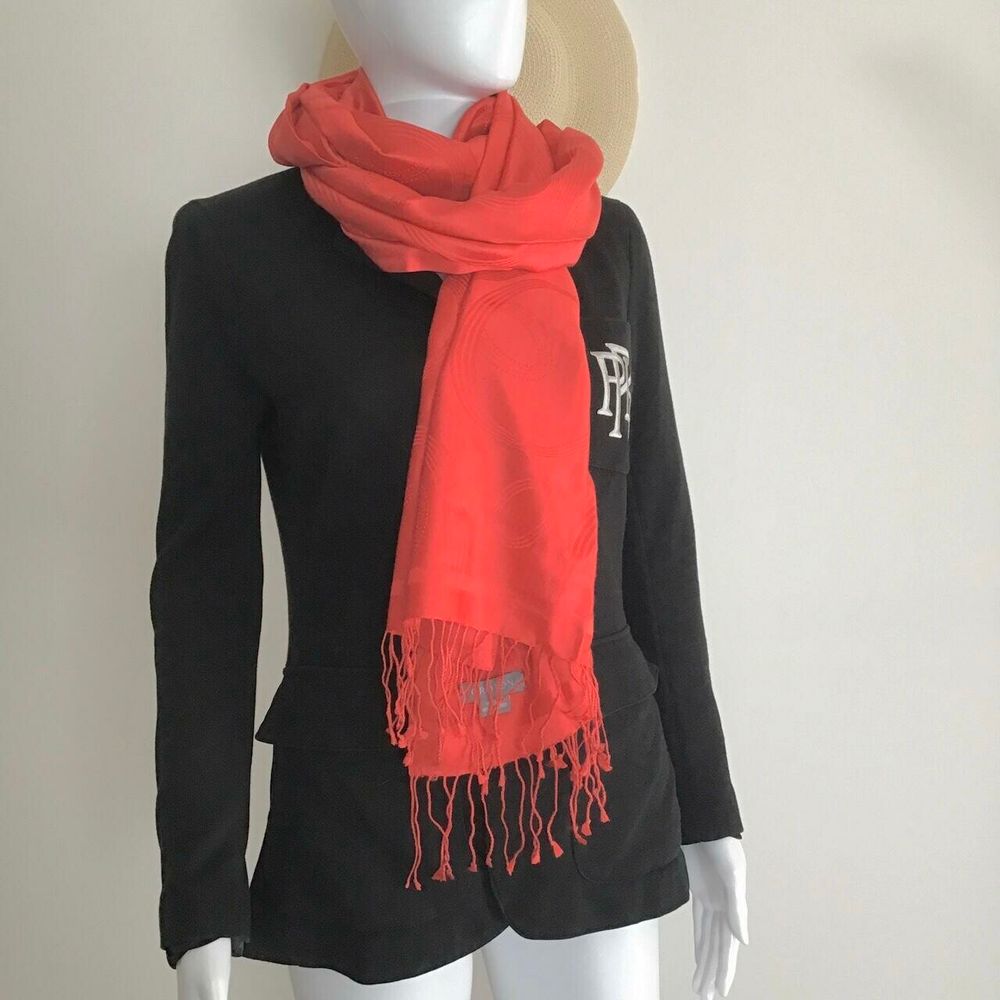 Oroton Vibrant Red Oversized 100% silk shawl