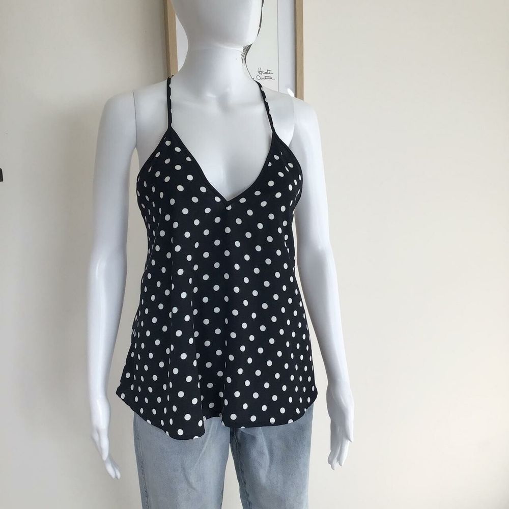 The Fifth Label (Aussie brand) blue & white polka dot camisole top/Size S