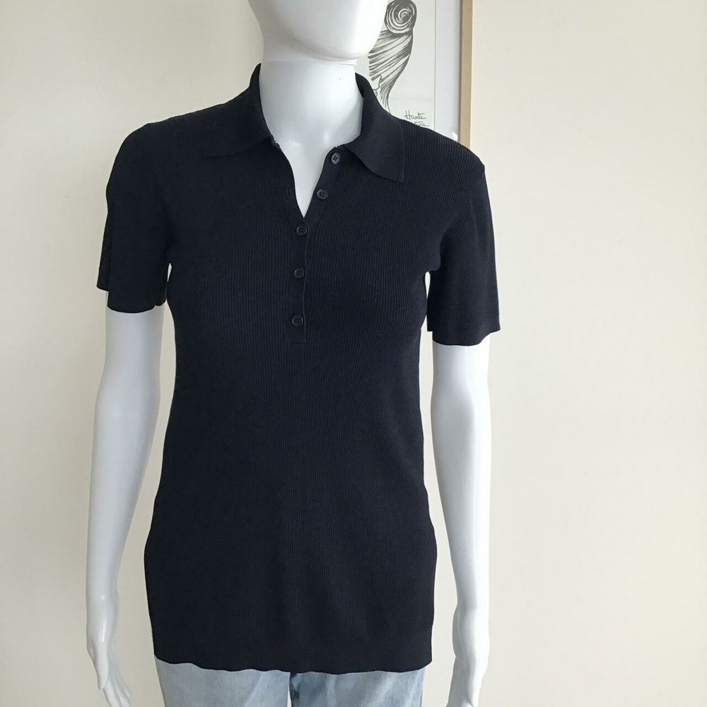 Witchery navy blue ribbed top/Size XXS