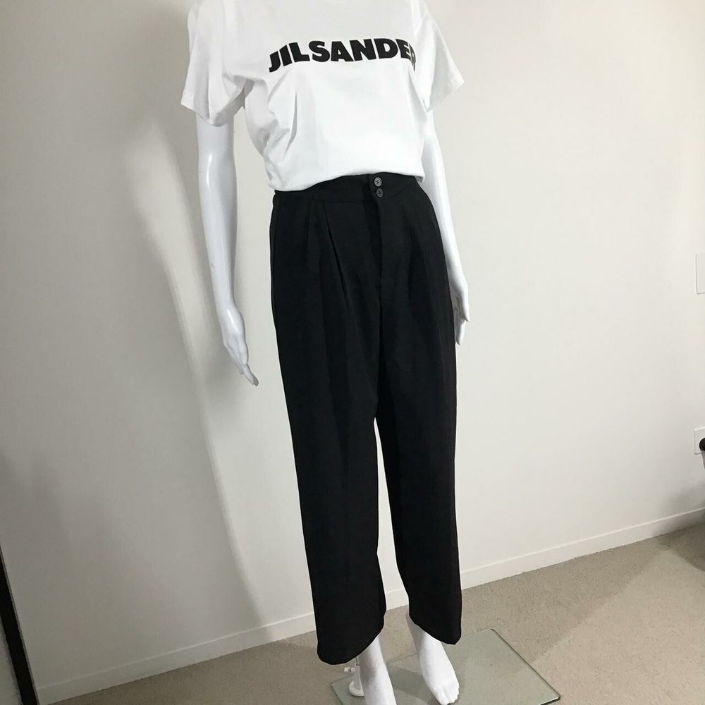 Super high-waisted wide-leg black pants /Size XS-S