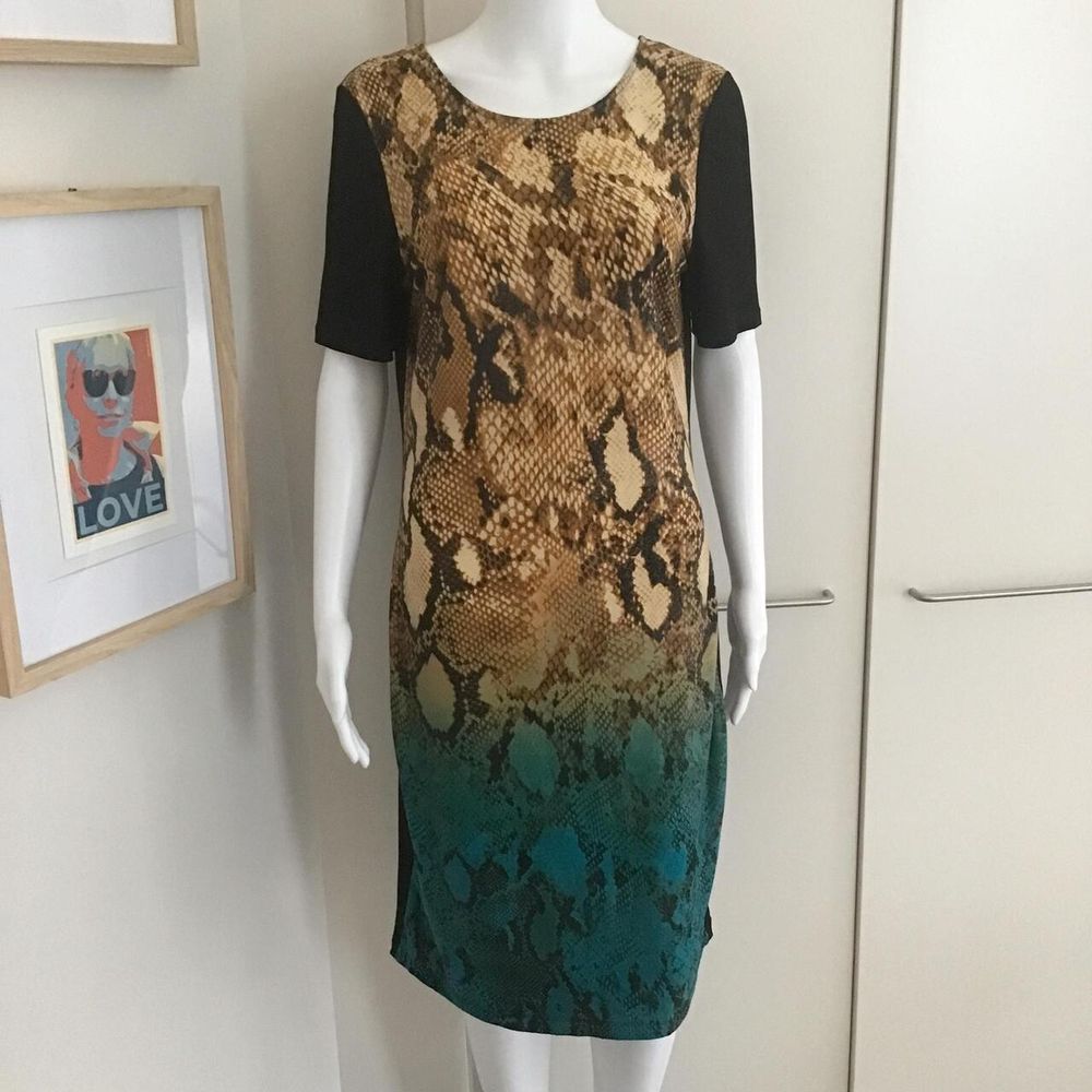 Charlie Brown Snake Print Dress/Size 12/Style No 7138931/ECO Dry-Cleaned