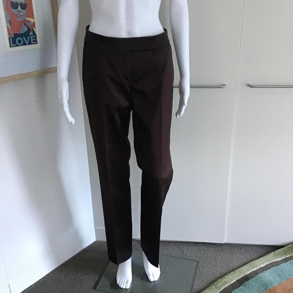 Hugo Boss Womens Brown Satin Sheen Pants/Size 8 AU & UK/6 US/ECO Dry-Cleaned