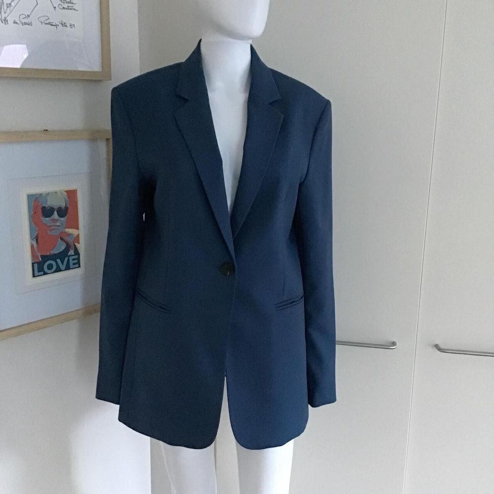 NEW Assembly Label Size 8 Teal 100% Wool 'DARIA'Blazer Jacket/Slightly Oversized