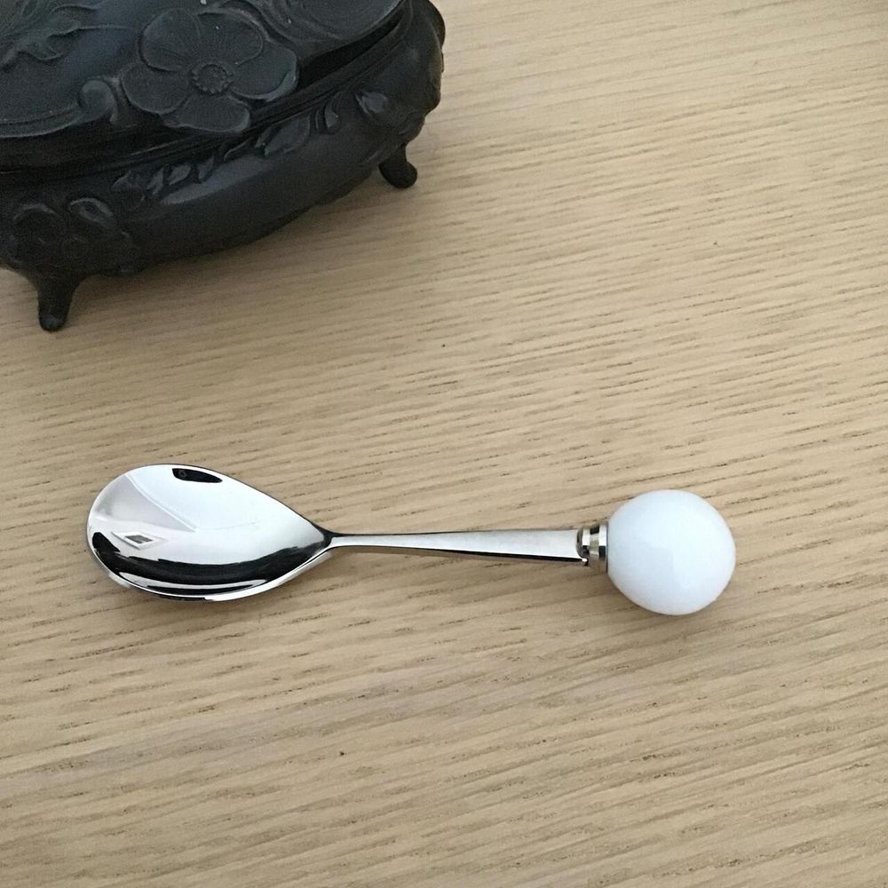 Stainless Steel Mini Spoon Sugar Bowl/Parmesan Cheese with Ceramic Ball