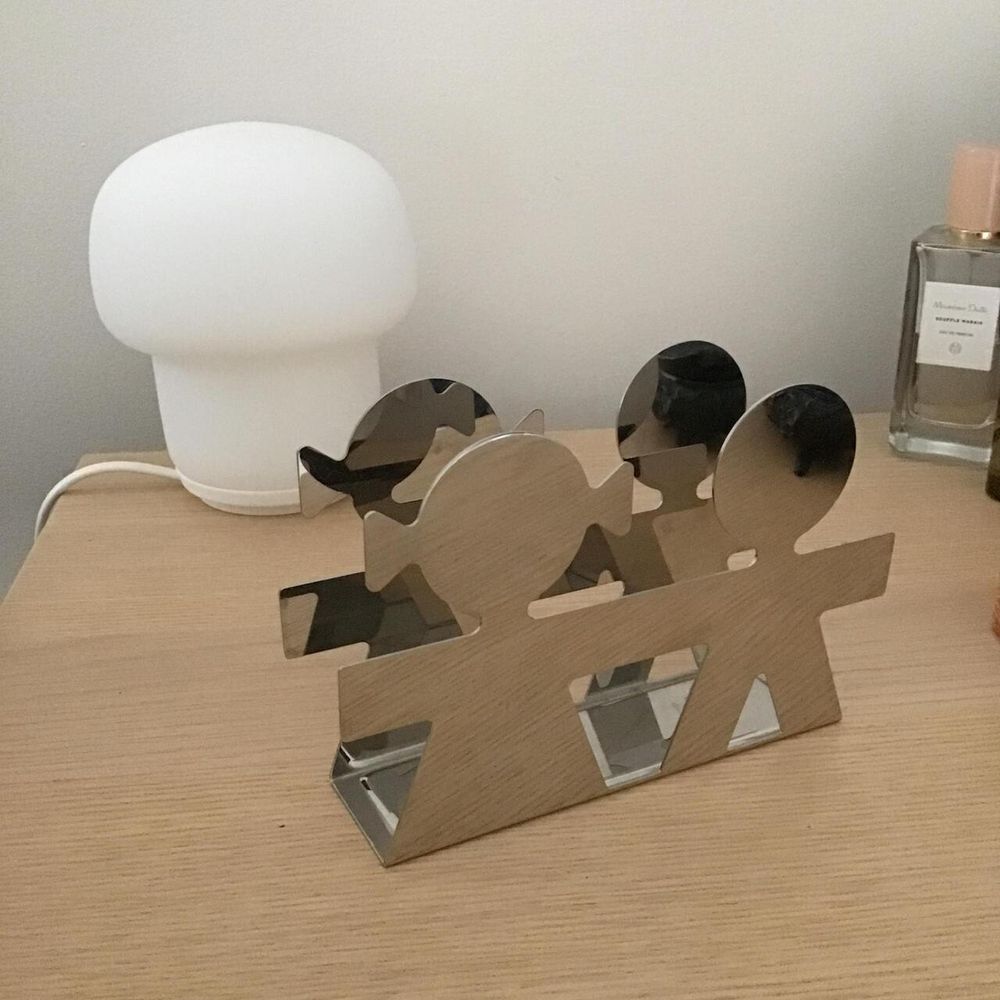 Alessi Girotondo Stainless Steel Napkin Holder Boy/Girl