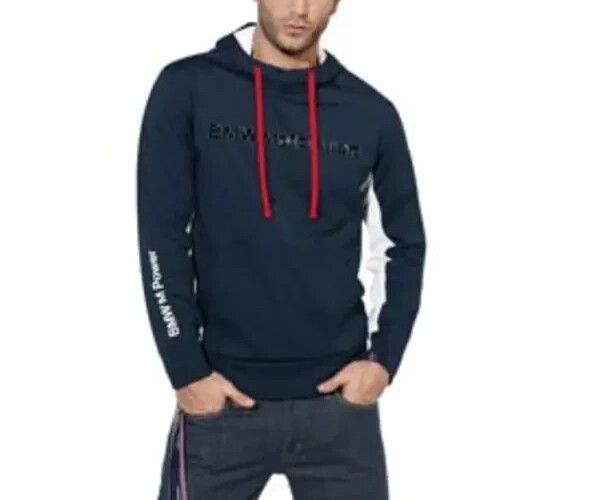BMW Motorsport Logo Hoodie/Navy Blue & White/Size Adult Small/Barely Worn