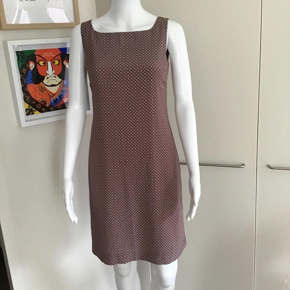 Anna Thomas Pink Grey Black Shift Dress/Size 6/Fully Lined/RRP AU$798
