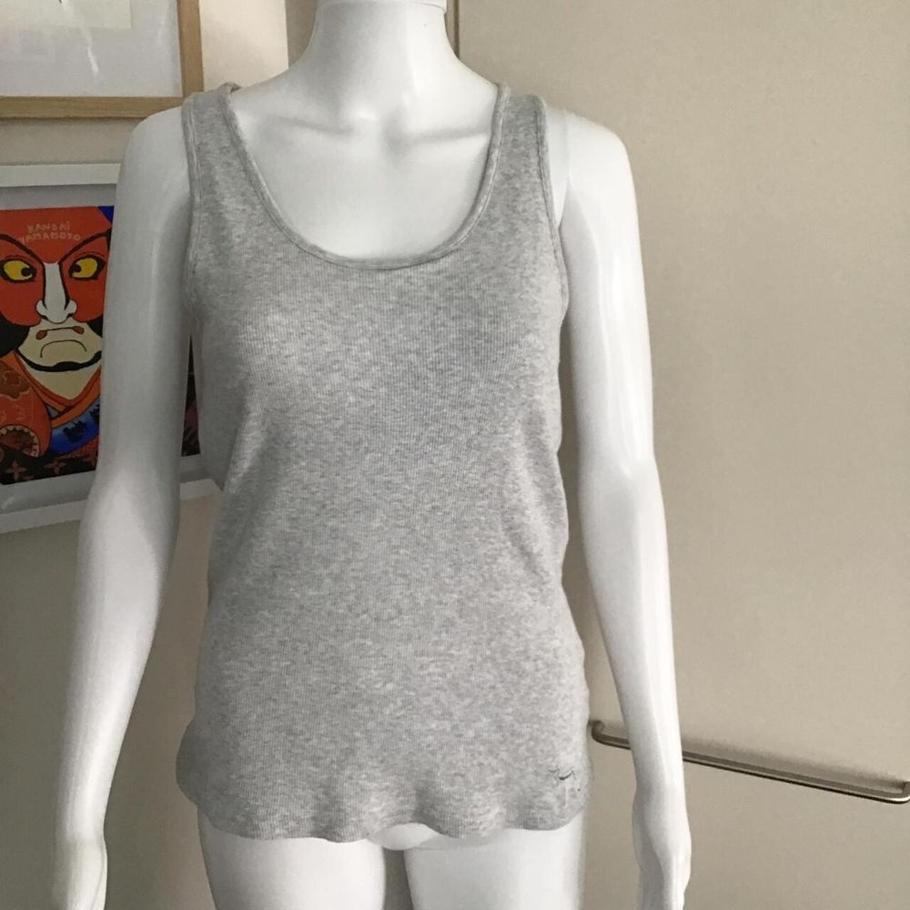 Peter Alexander Grey Ribbed Tank/Size Small/Built-in Bra/Prof' ECO Laundered