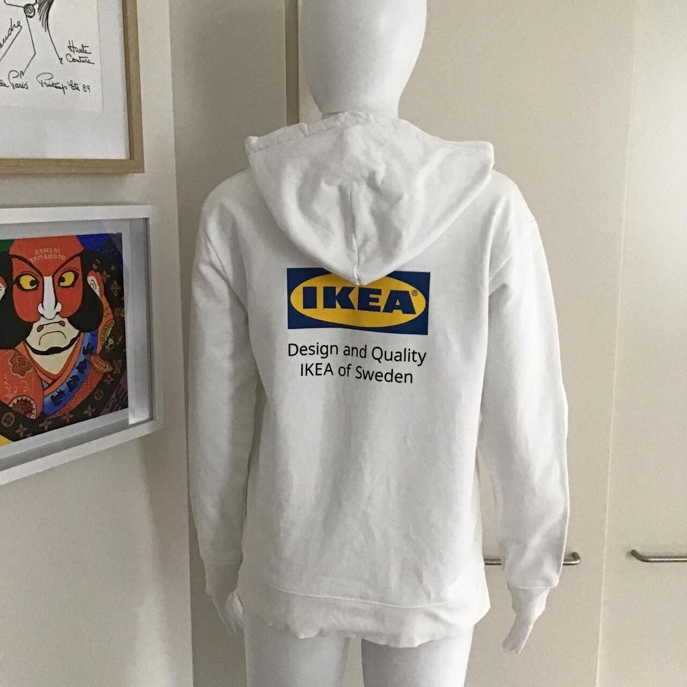 IKEA Sweden Efterträda White Barcode Hoodie /Size S/Unisex/Limited Edition