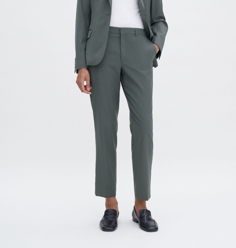 Filippa K Dark Grey Lightweight Wool Work Pants/Womens Large/ECO Dry-Cleaned