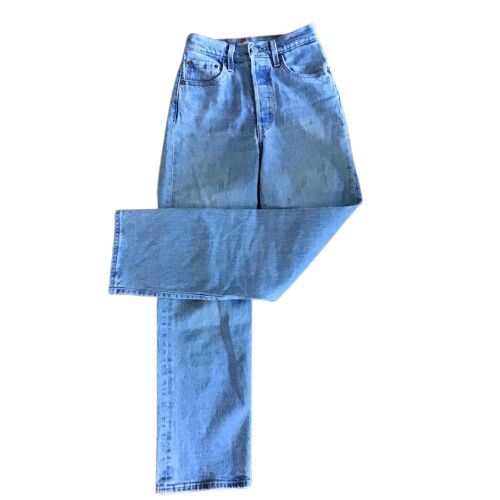 Levis Premium Jeans Womens Lightwash Ribcage Straight Leg Denim W24'' L29''