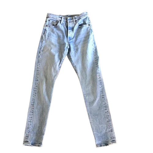Levi's 501 Lightwash Skinny Jeans Womens 24/30 Button Fly 99% Cotton/1% Lycra/Free Shipping