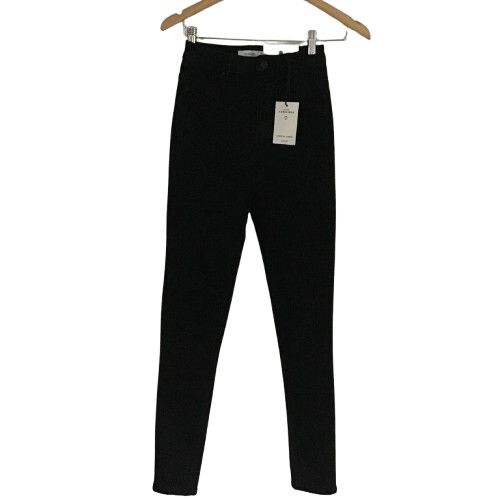 Glassons Jet-Black Jeans Womens Size 8 High Rise Skinny Super-Stretchy/BNWT/Free Shipping