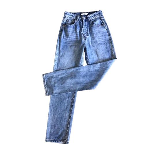 DISSH Demin High-Waisted Mid-Wash Button Fly Jeans/Size 8 AU & UK/Tapered/Free Shipping