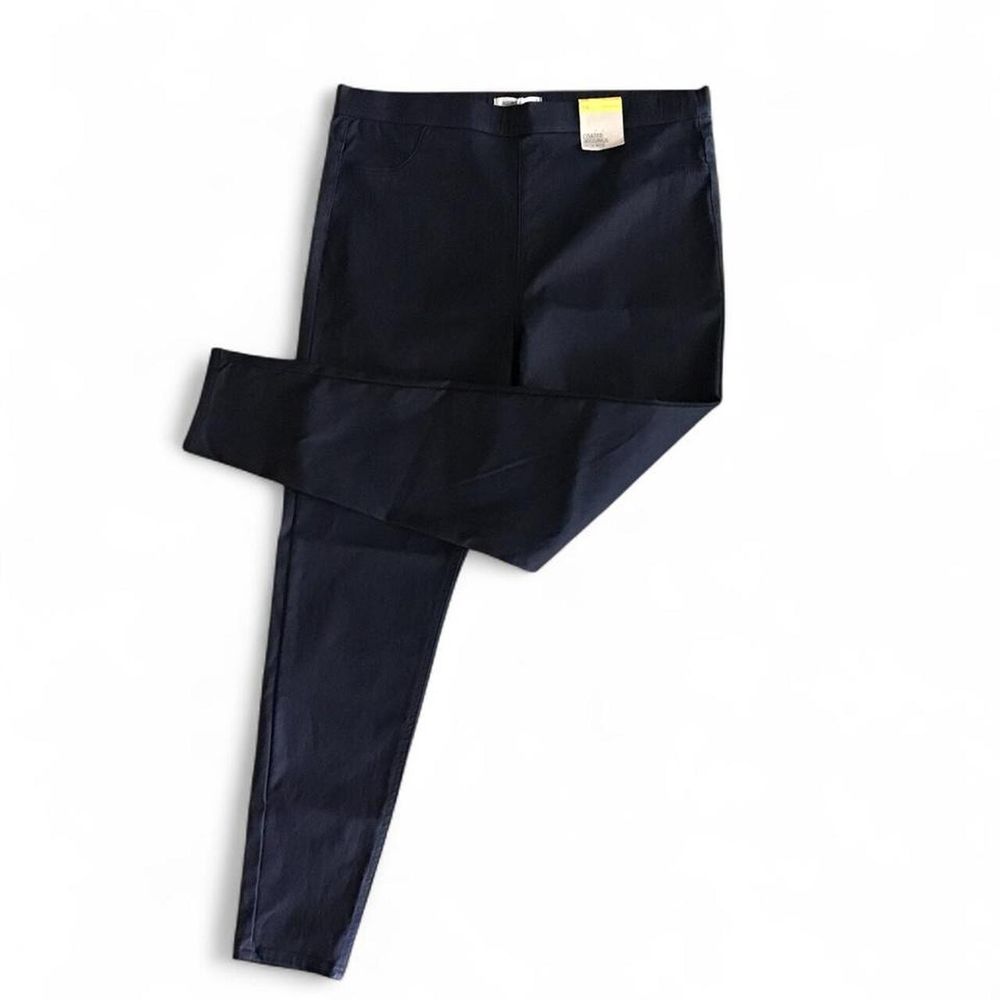 Marks & Spencer/M&S Navy Coated Cotton Jeggers/BNWT/Size 16/Regular Length