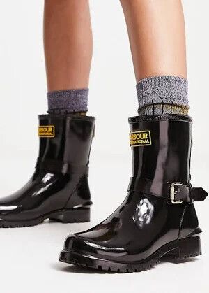 Barbour Int'l MUGELLO Women’s Ankle Wellie-Boots/Size 5 UK/38 EU/Worn Once