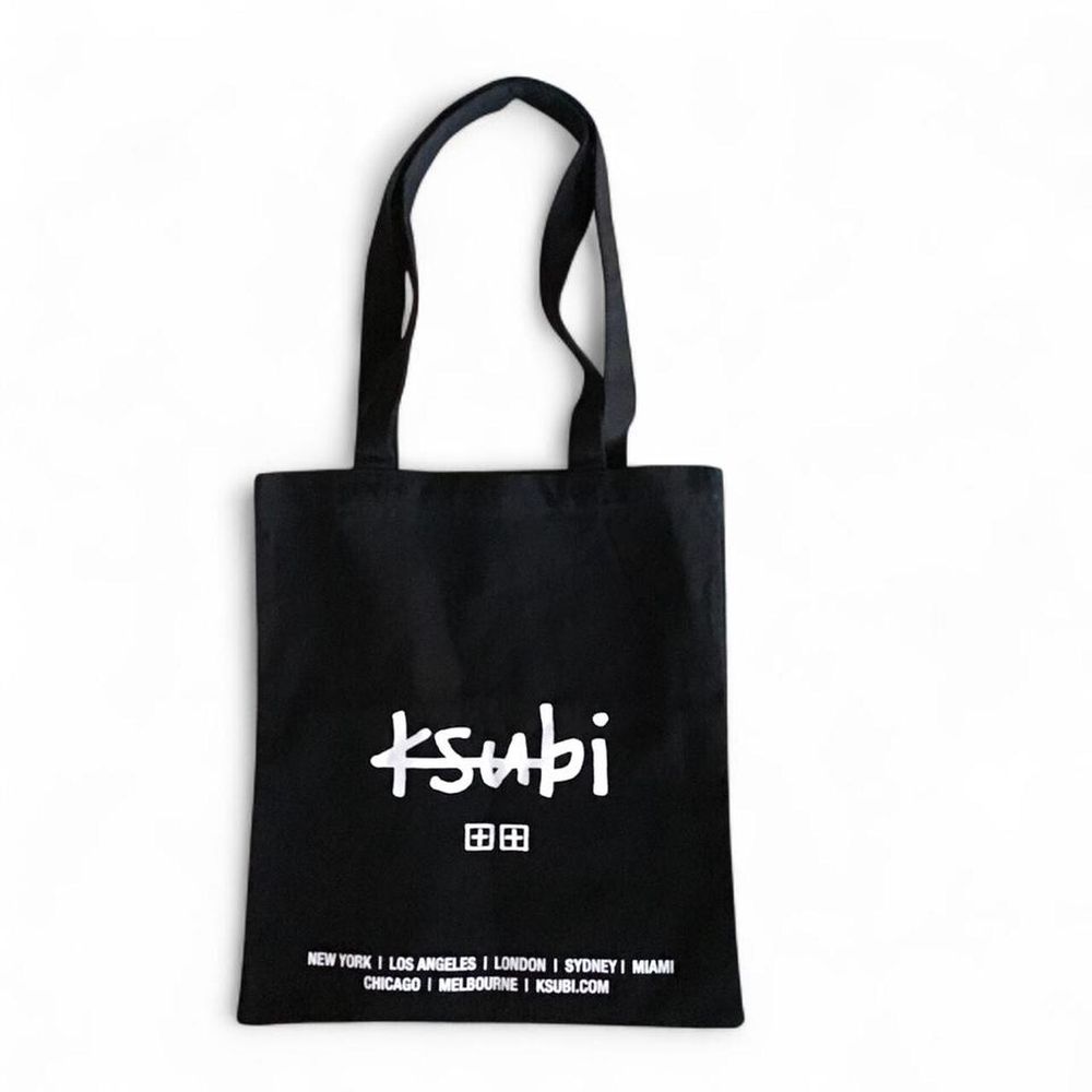 KSUBI Canvas Tote Bag Black Logo BNWT/Free Shipping