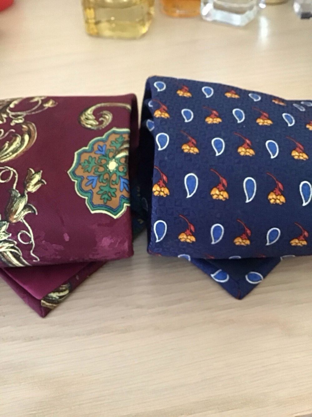 2 x Vintage 1970s/80s Oroton 100% silk ties /Made in Australia/Free Shipping