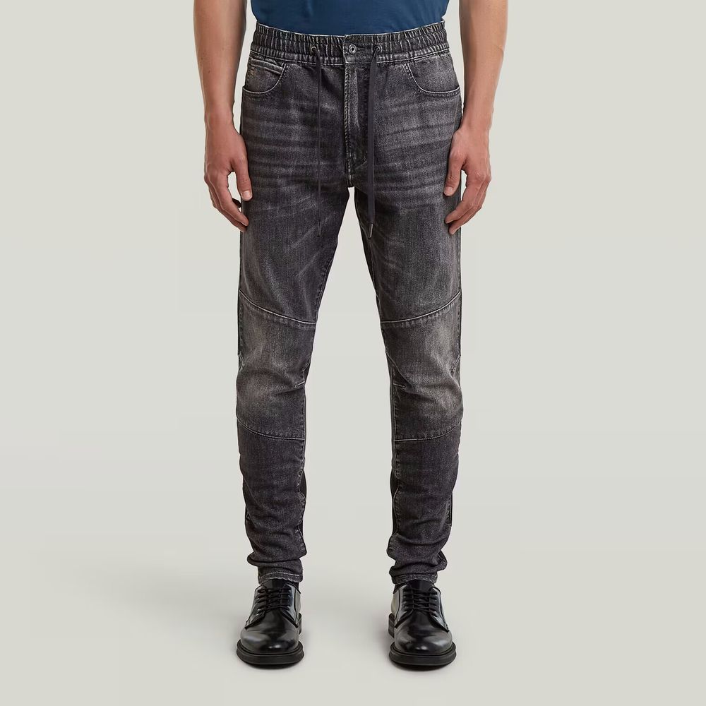 G-Star RAW black jeans with drawstring waist/Motac Doc Slim Trainer/Size 32 32/RRP AU$599