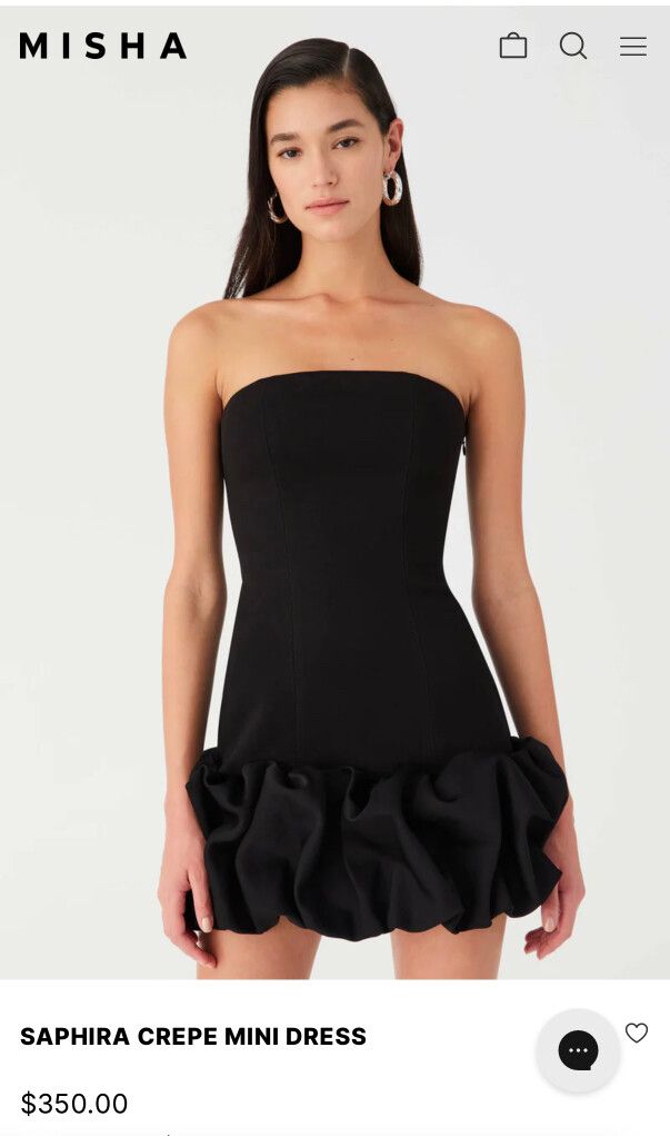 misha - MISHA Saphira Satin and Bonded Crepe Mini Dress in Black on  Designer Wardrobe