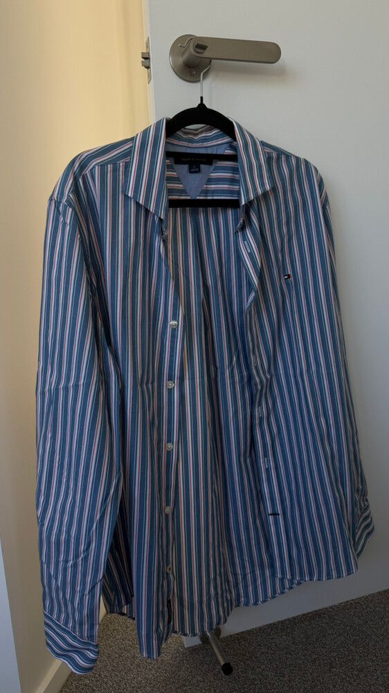 Tommy Hilfiger Blue Striped Shirt Size M