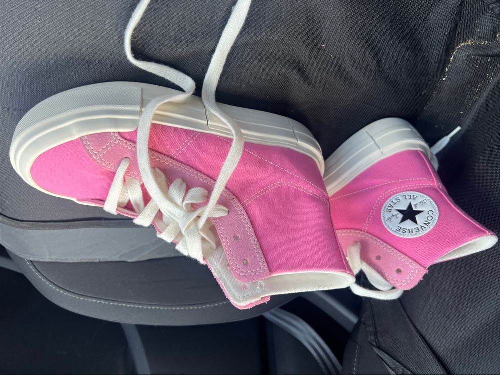 Converse Pink High Top Platforms