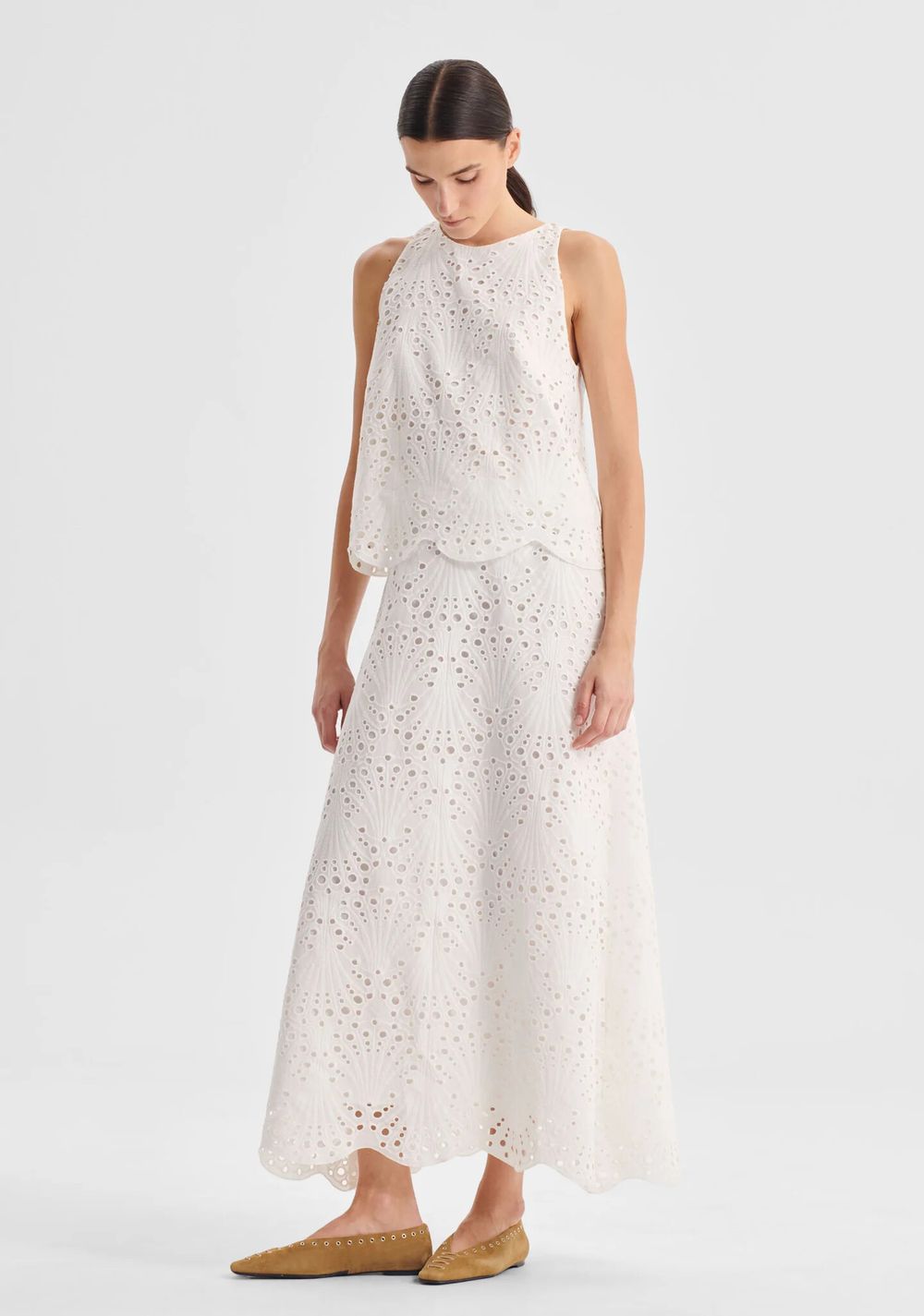 Morrison White Saffron Cotton Skirt BNWT