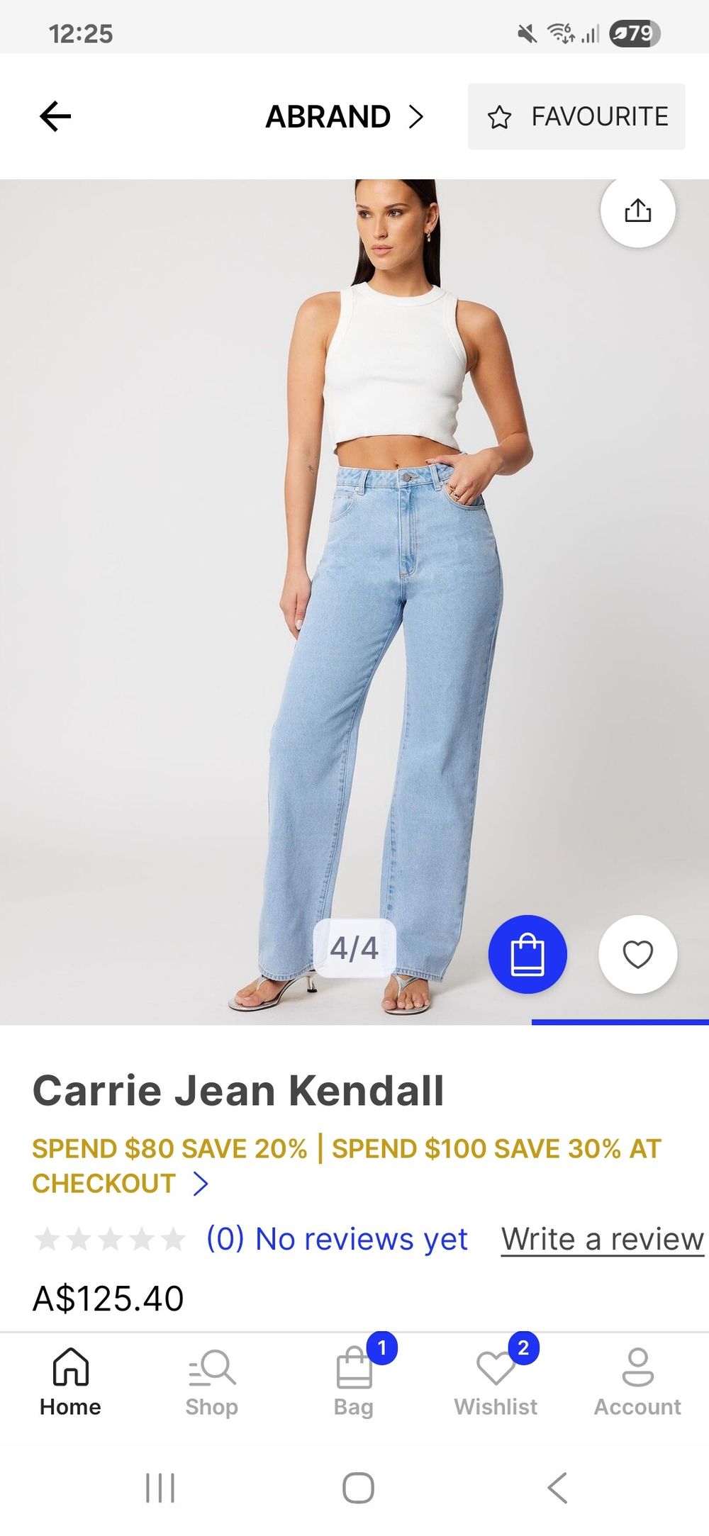 Abrand Carrie Jean Kendall Light Blue Jeans