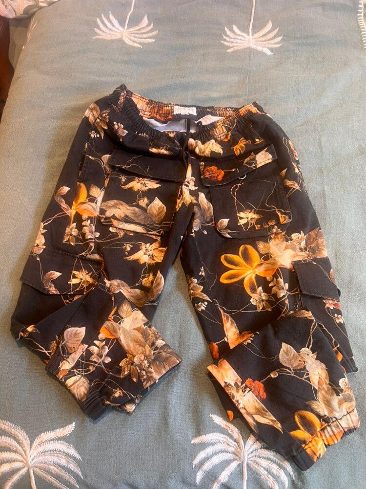 I Love Ugly Black Floral Pants