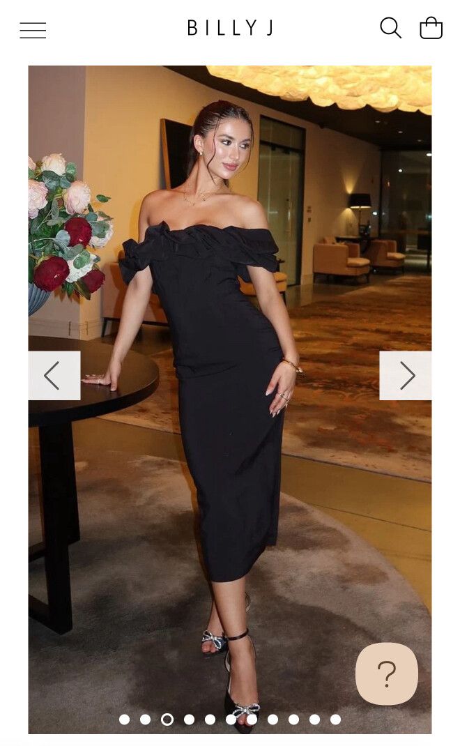 Billy J Boutique - Black Off Shoulder Midi Dress New XS/S on Designer  Wardrobe