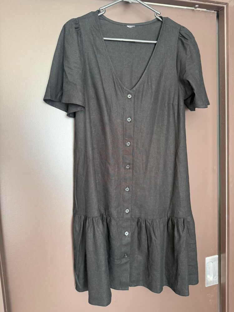 Black Linen Dress Size 8