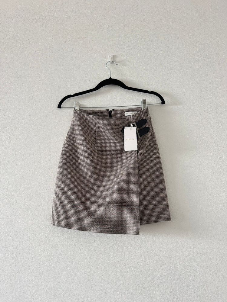 Kookai Houndstooth Fremont Skirt
